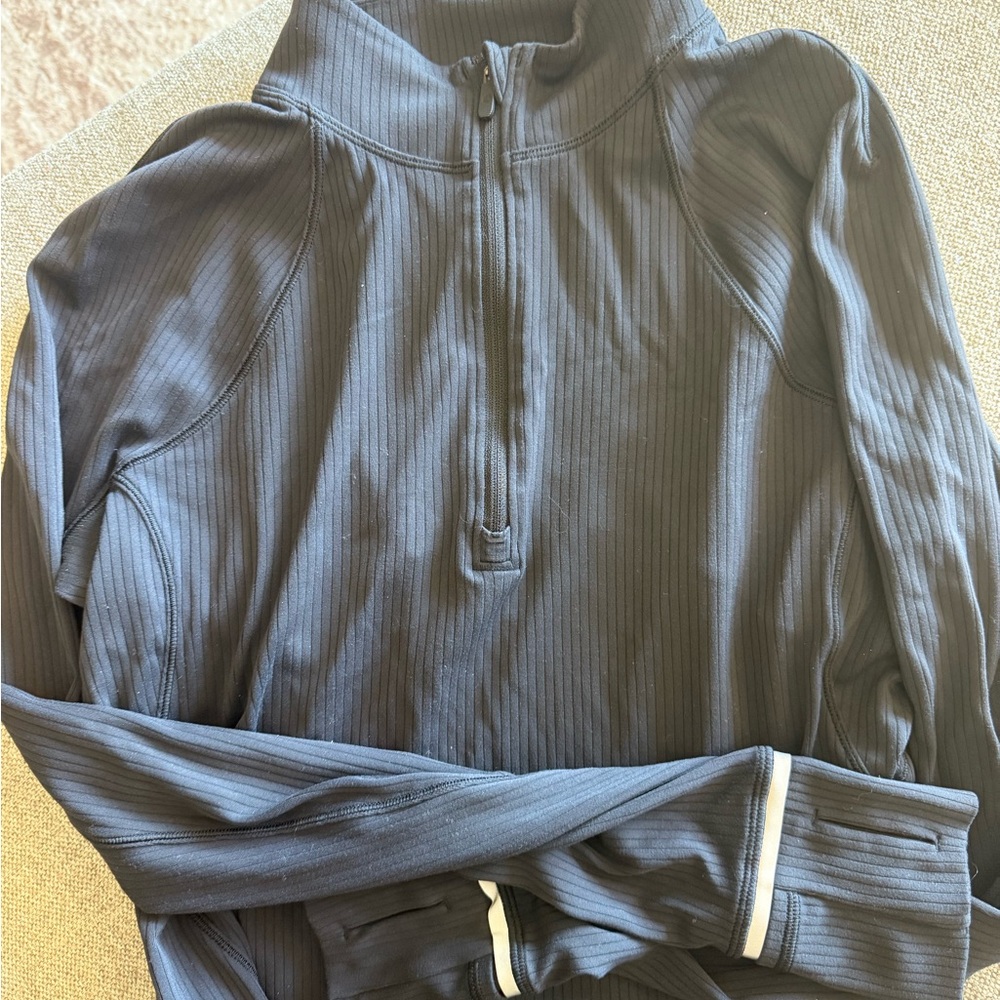 It's Rulu Ribbed Cropped Half Zip - Picture 7 of 7